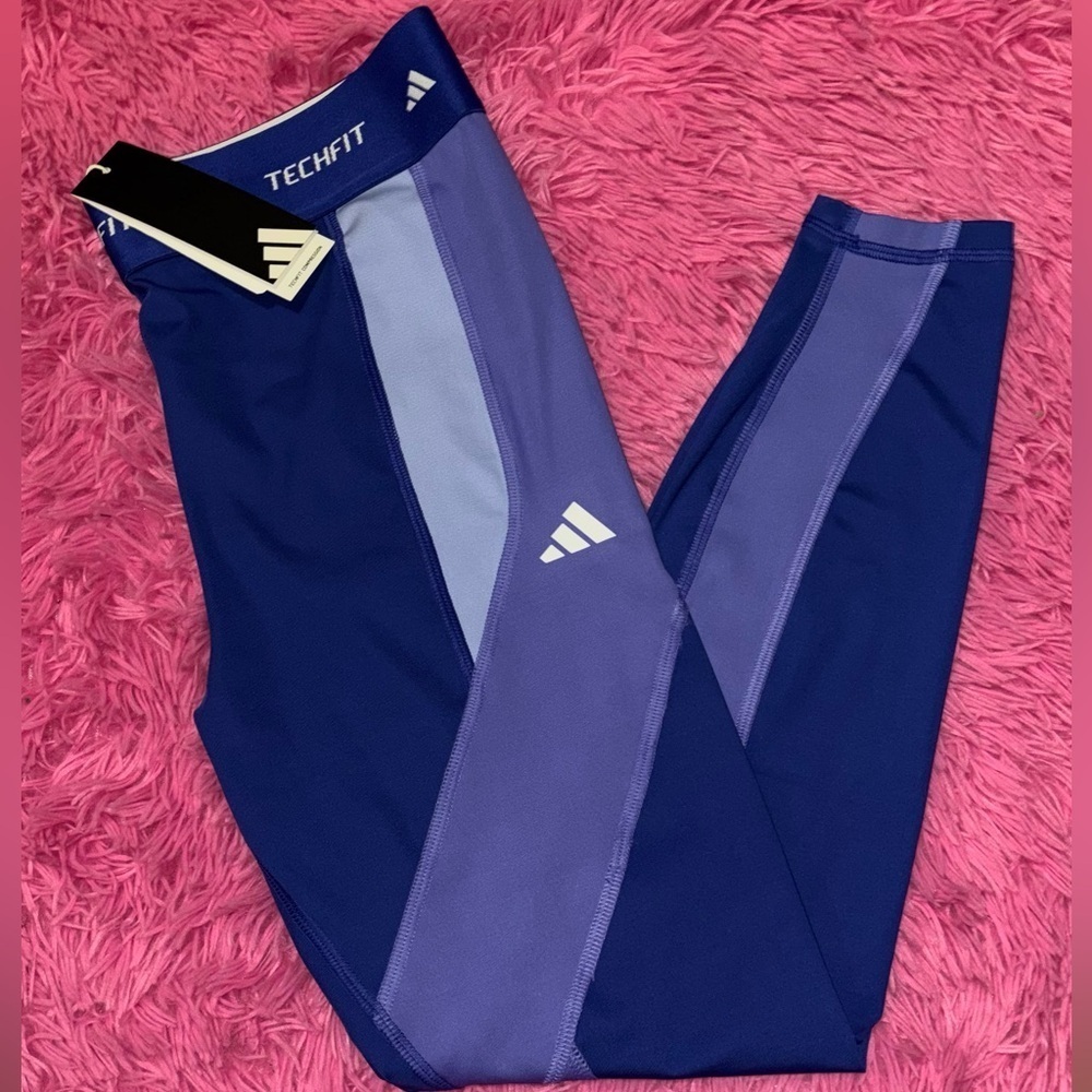 Adidas Activewear Colorblock Leggings Women Size Large - Picture 2 of 5